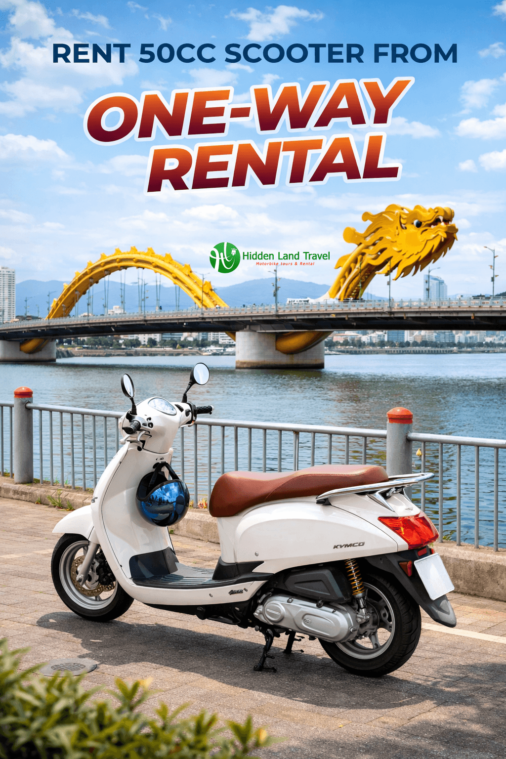 Hue to Da Nang One-Way 50cc Bikes Rental